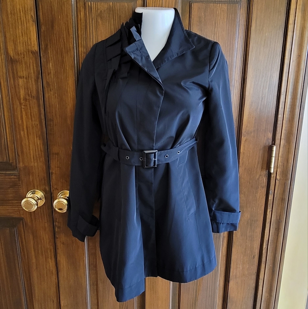 The Limited Sz XS  Black Trench Coat W 17 P2P 17 L 26